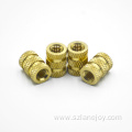 brass insert copper nut knurled hot-melt injection nut